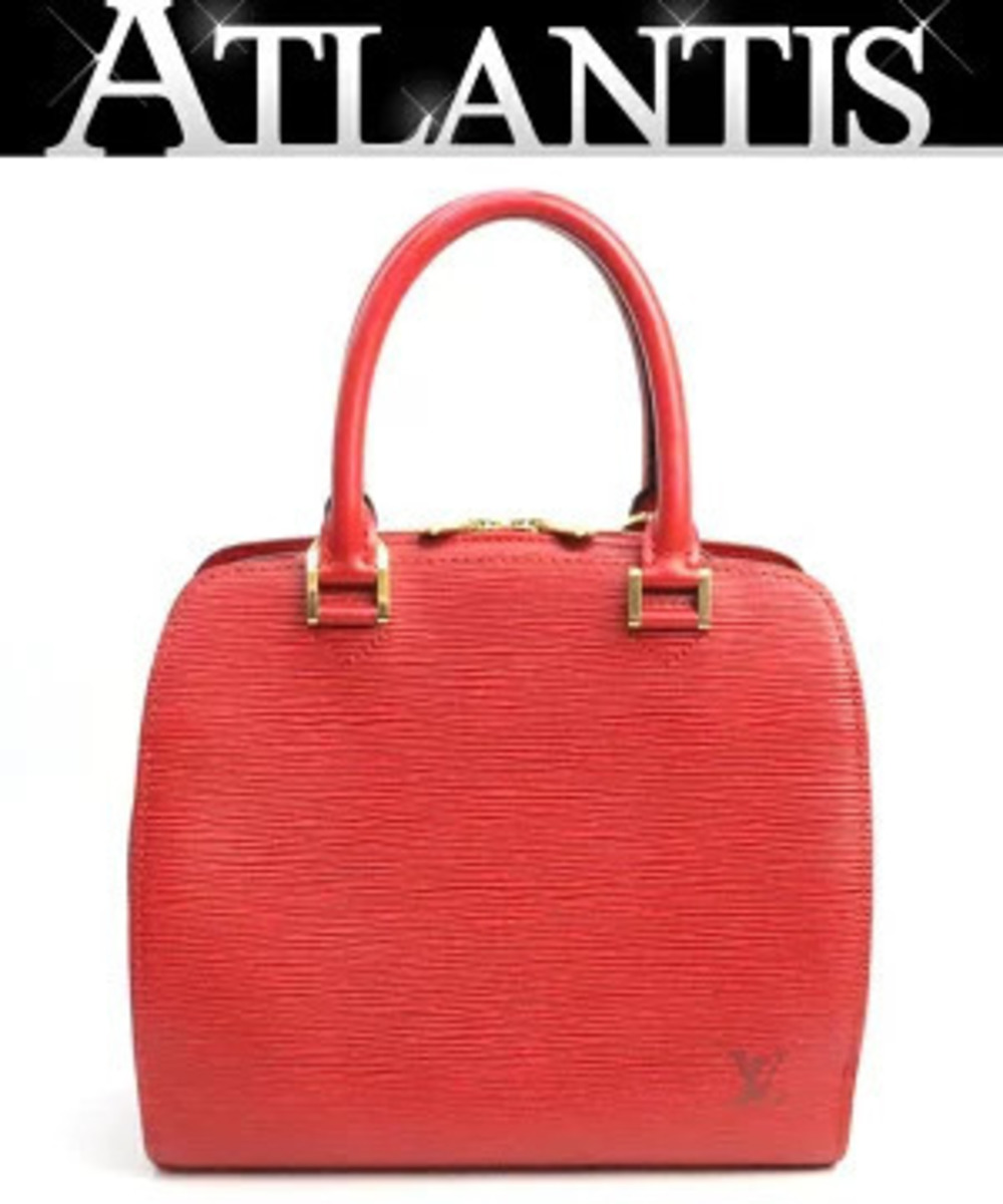 Louis Vuitton Pont Neuf Handbag Epi Leather Castilian Red